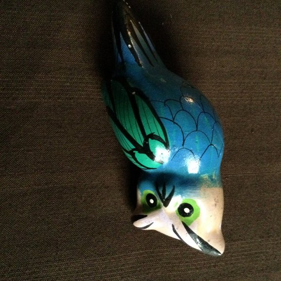 Lot of 4 ceramic hand painted birds figurines jungle decors home decor diy - Picture 3 of 16